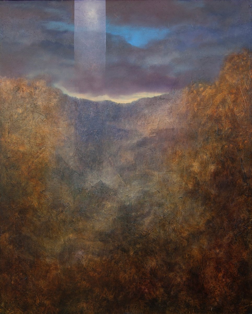 Organic Landscape Oil Painting By Przemek Kret, 16 X 20", Revelation, Original Artwork