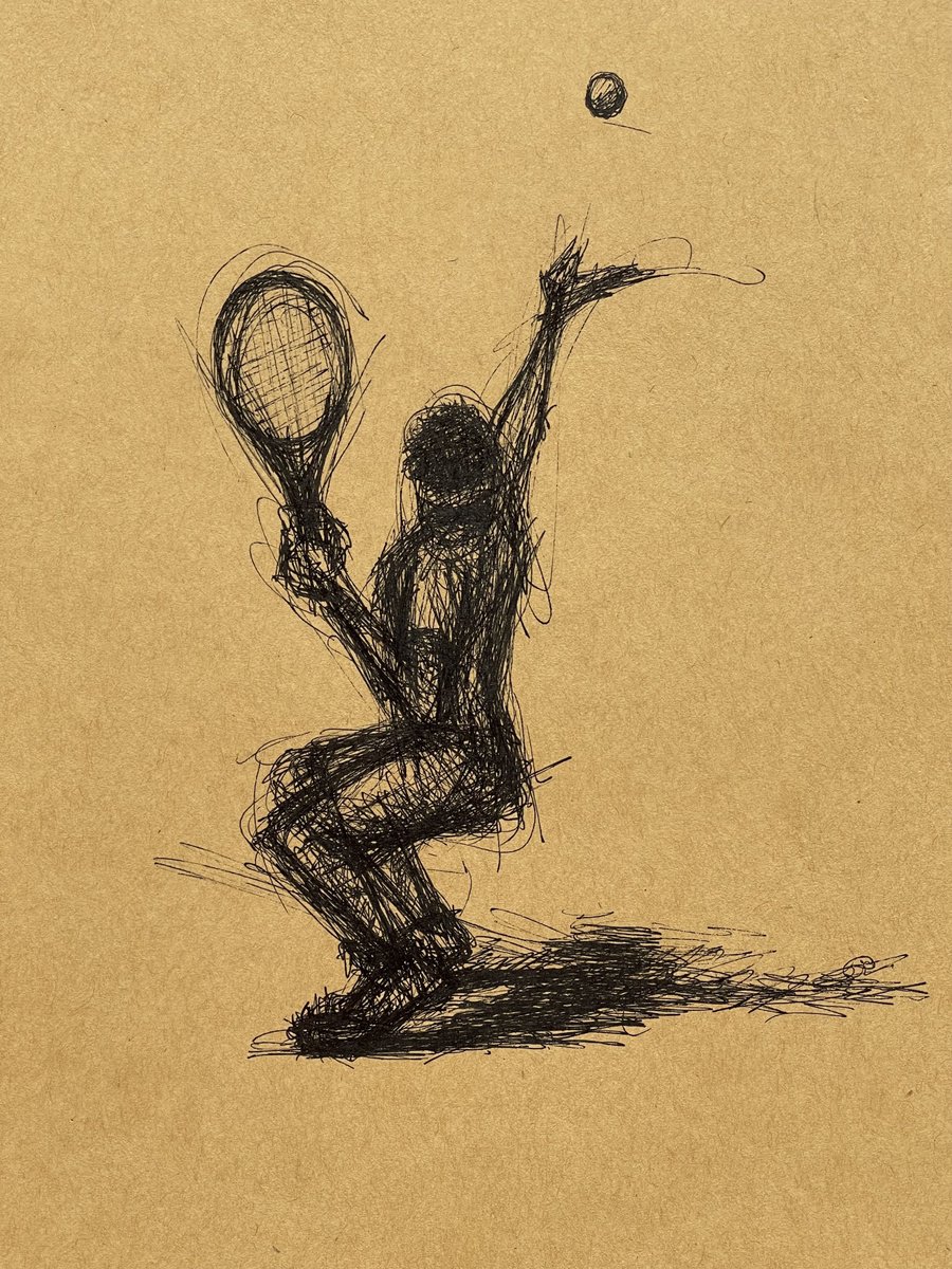 Expressive Portrait Ink Drawing By David Lloyd, 6 X 8, Serving Shadows 4, Original Artwork