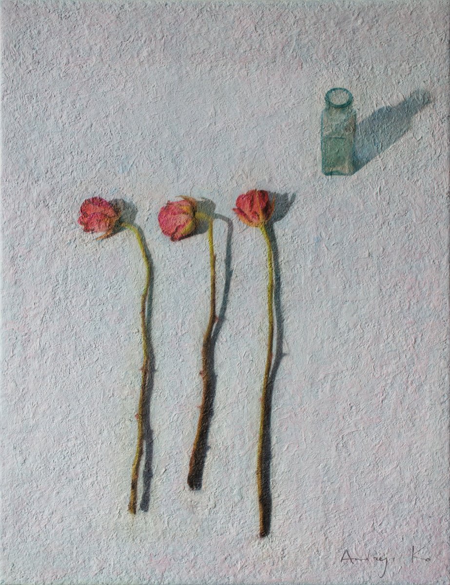 Three Rouses And A Perfume Bottle By Andrejs Ko, 20 X 26, Artwork For Sale On Artfinder