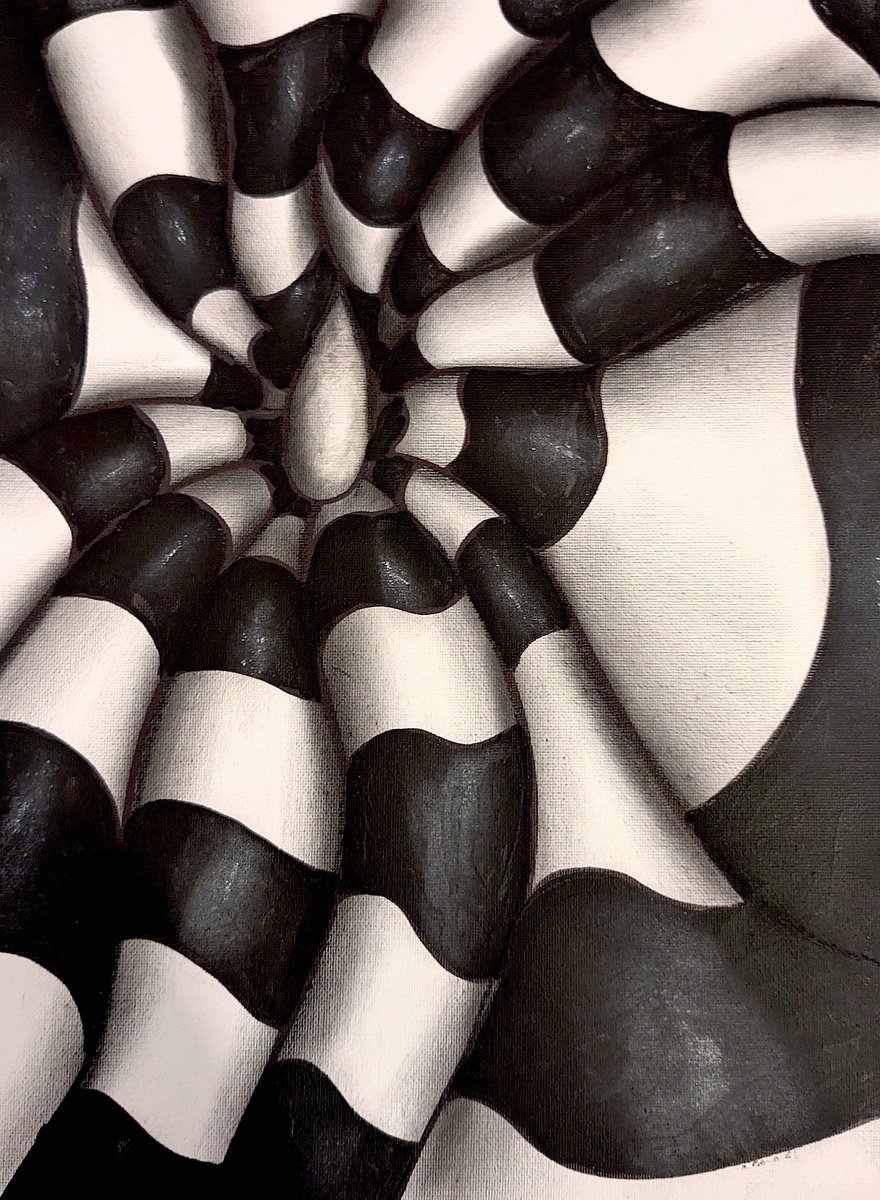 Geometric Abstract Acrylic Painting By Massimo Castronuovo, 12 X 16", Untitled, Original Artwork