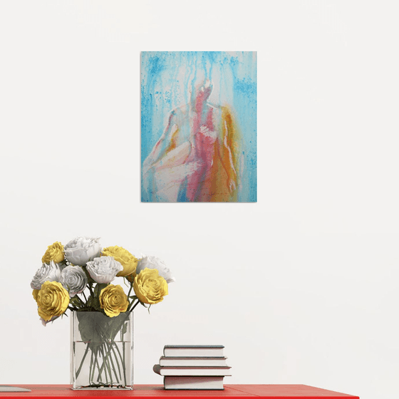 seated female nude