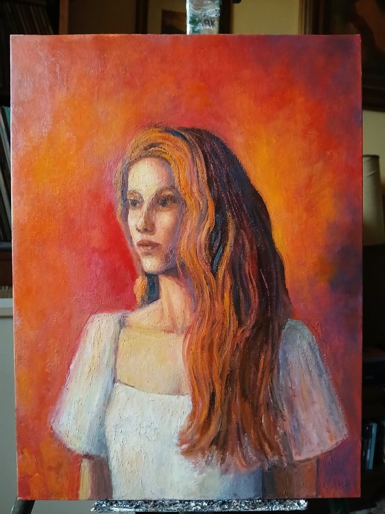 Portrait of young woman