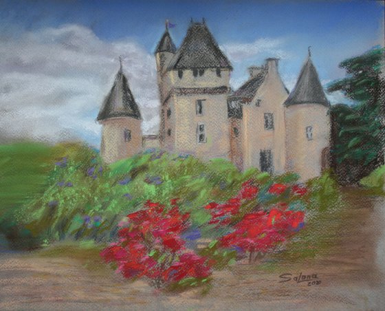 Chateau Rivau... France... /  ORIGINAL PAINTING