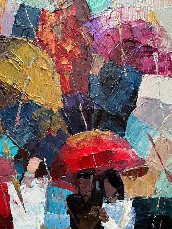 Metallic umbrellas. Some stories