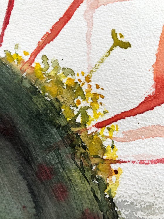 Wisdom. Floral shades. A series of abstract original watercolours.