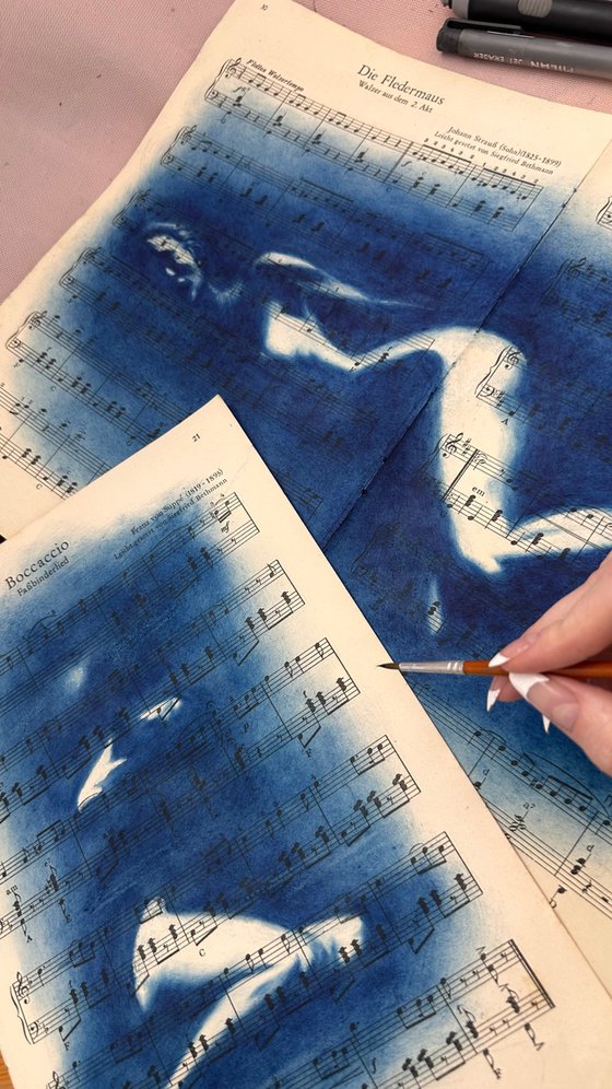 Muse №2 - Cyanotype Female Nude