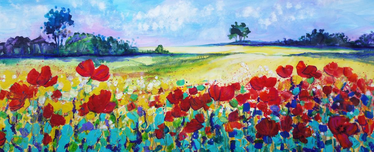 Poppies and Golden Fields by Julia Rigby