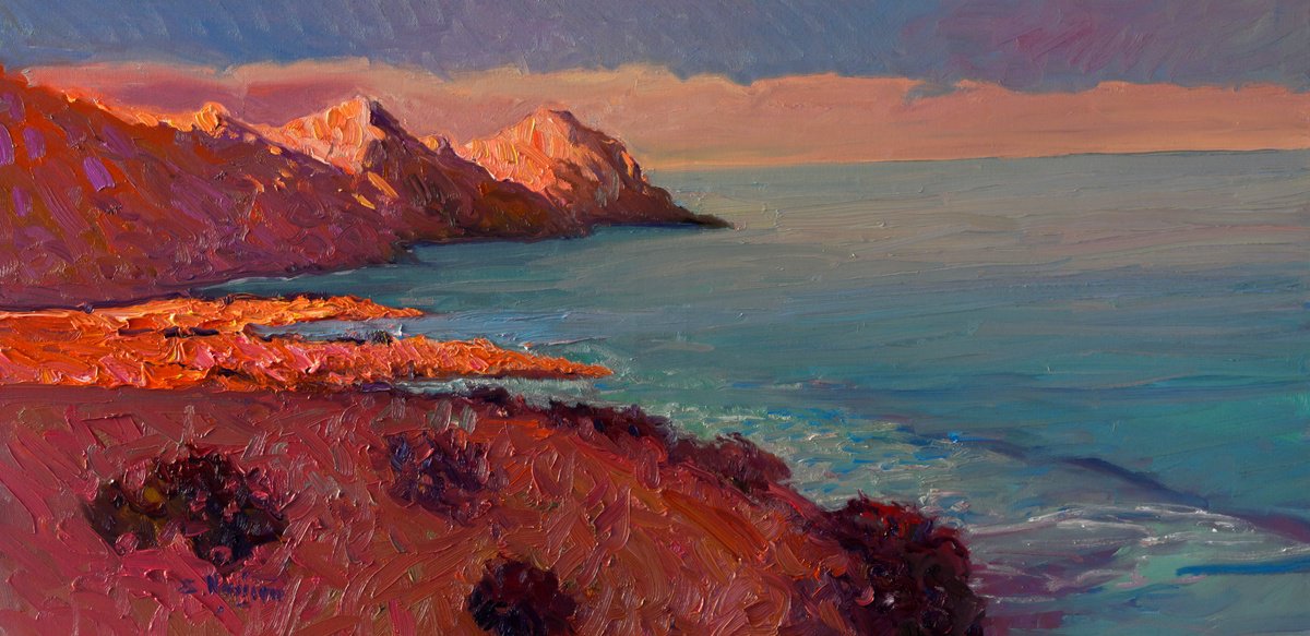 Evening On Pacific Ocean By Suren Nersisyan, 36 X 18, Artwork For Sale On Artfinder