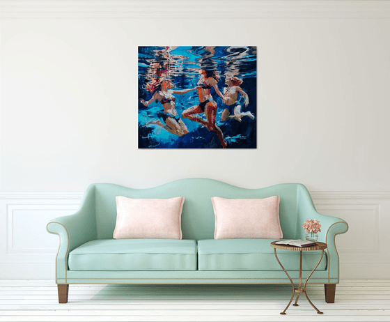 Beneath the touch of the waves