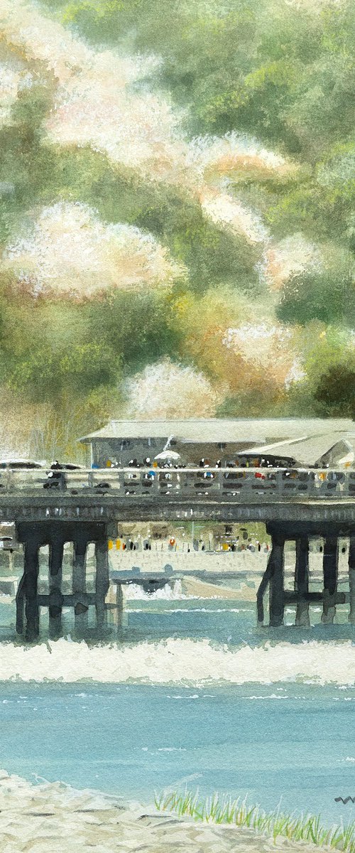 Togetsukyo Bridge in Arashiyama Sketch by Masato Watanabe