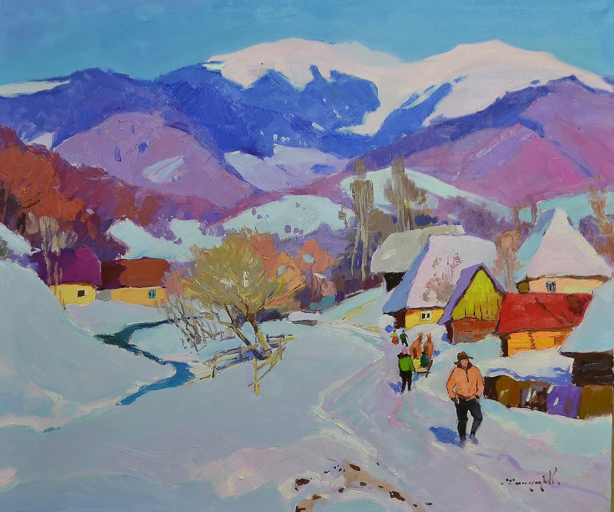 Happy Colors Of Winter By Alexander Shandor, 34 X 30, Artwork For Sale On Artfinder