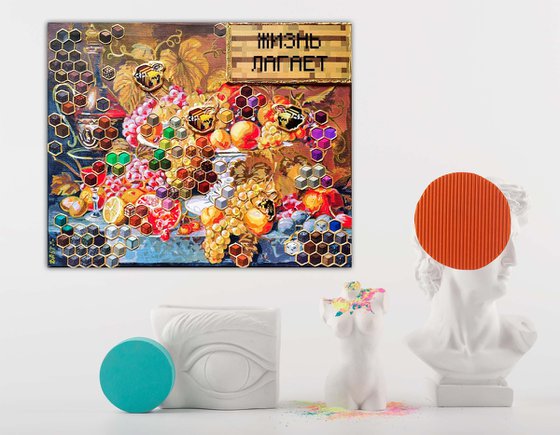 Baroque 8-bit: Hybrid still life