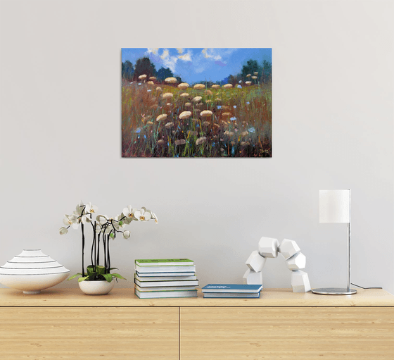 Landscape with meadow