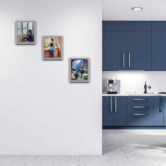 Triptych Women in love