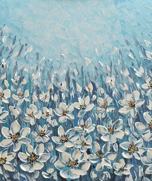 White Flower Landscape by Olga Tkachyk