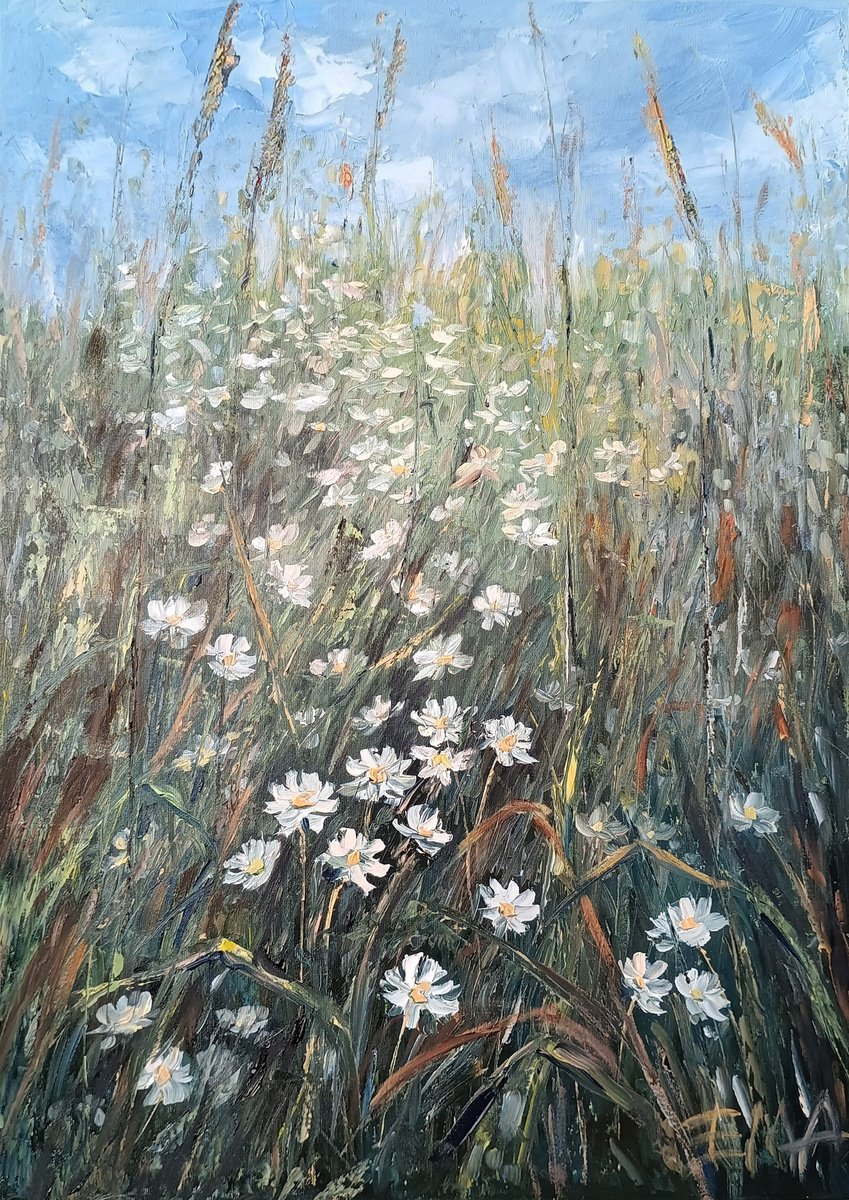 Expressive Landscape Oil Painting By Emilia Milcheva, 20 X 28, When The Silence Becomes Me, Original Artwork