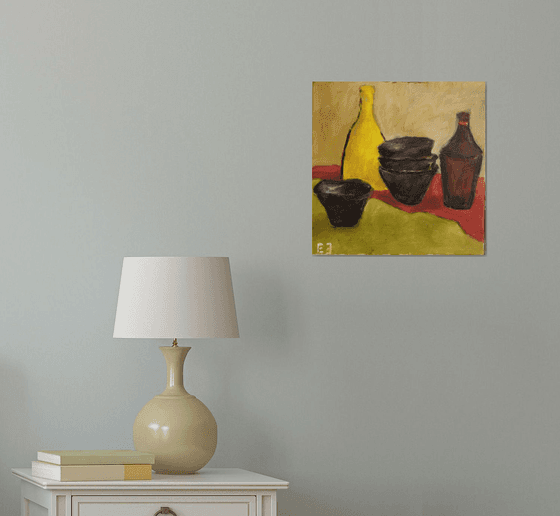 Still life with Japanese ceramics
