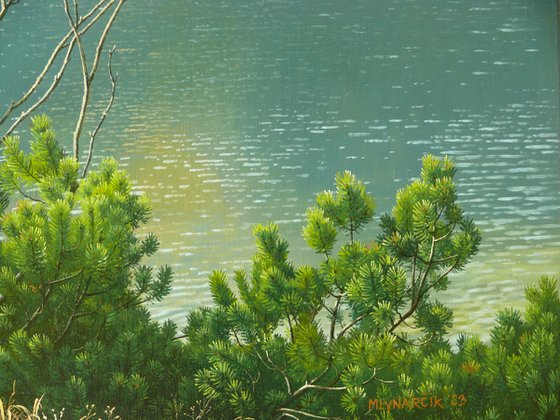 Autumn at a mountain lake