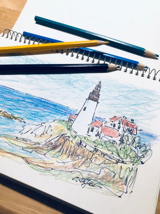 Cape May Lighthouse - sketch
