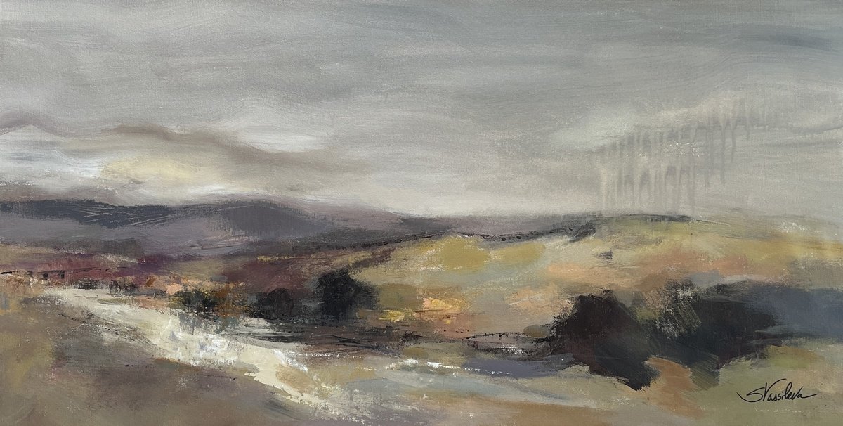  Roadside Hills By Silvia Vassileva, 40 X 20, Artwork For Sale On Artfinder