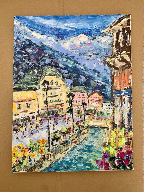 Chamonix town in France