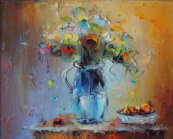 Colorful composition - 5, Still Life Painting, Free Shipping