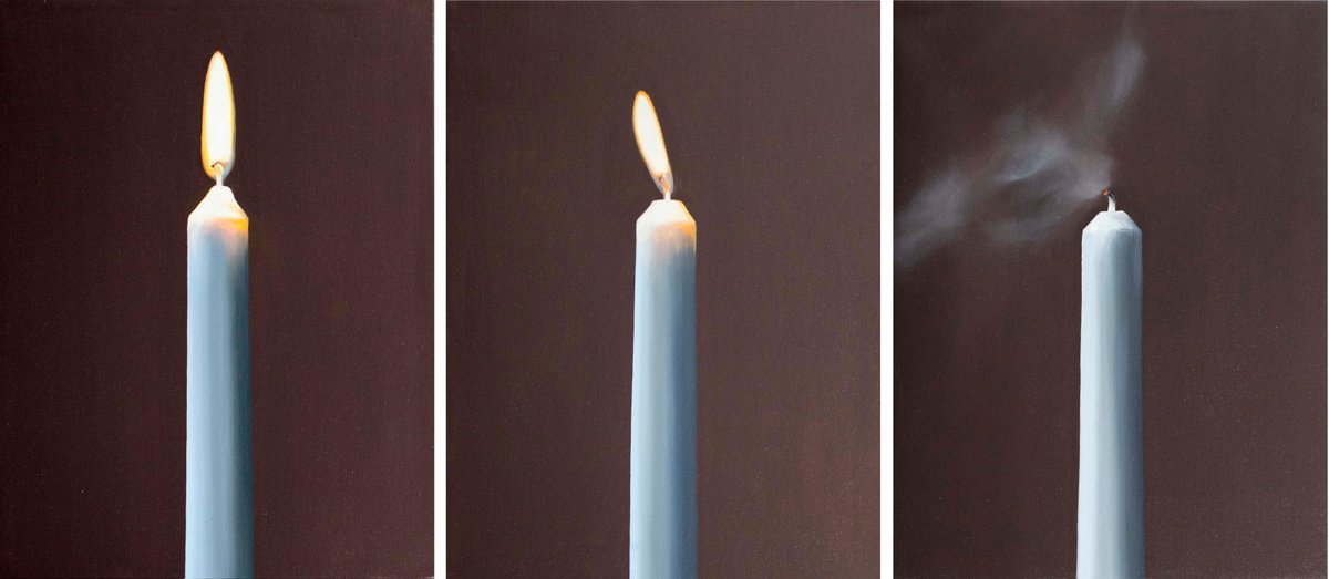 Candle - Triptych by Gennaro Santaniello