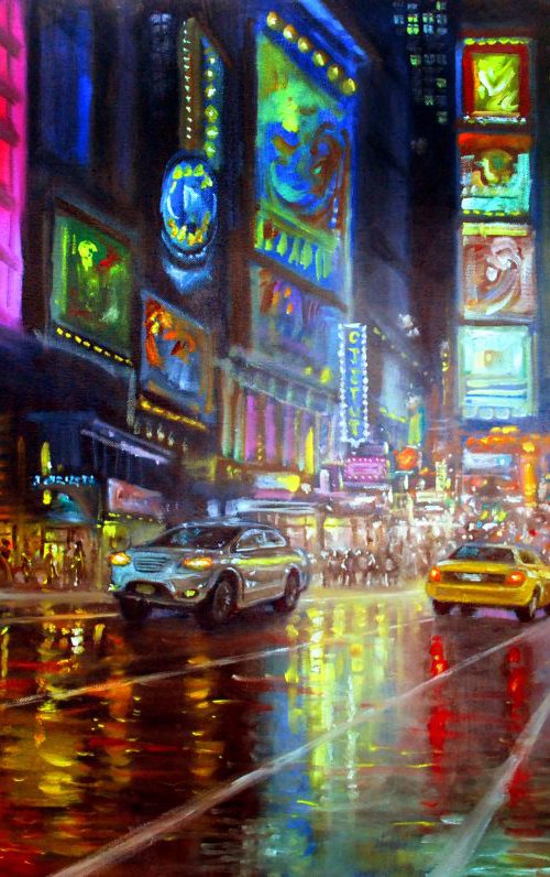 New York City Lights 4. 36x24 inches by Vishalandra Dakur