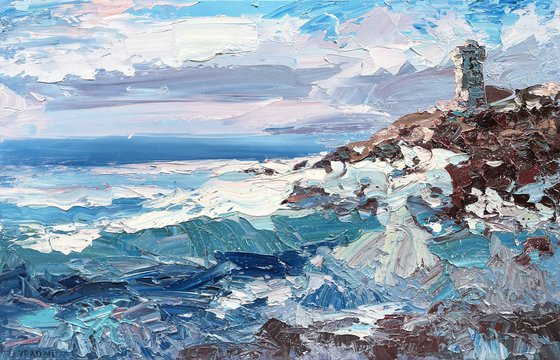 Lighthouse Oil Painting on Canvas,