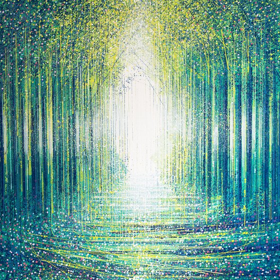 Forest Path In Bright Spring Light