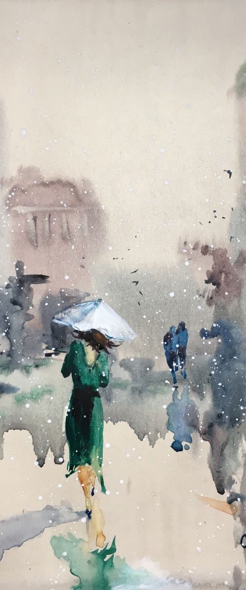 "Lady in green" SOLD by Iulia Carchelan