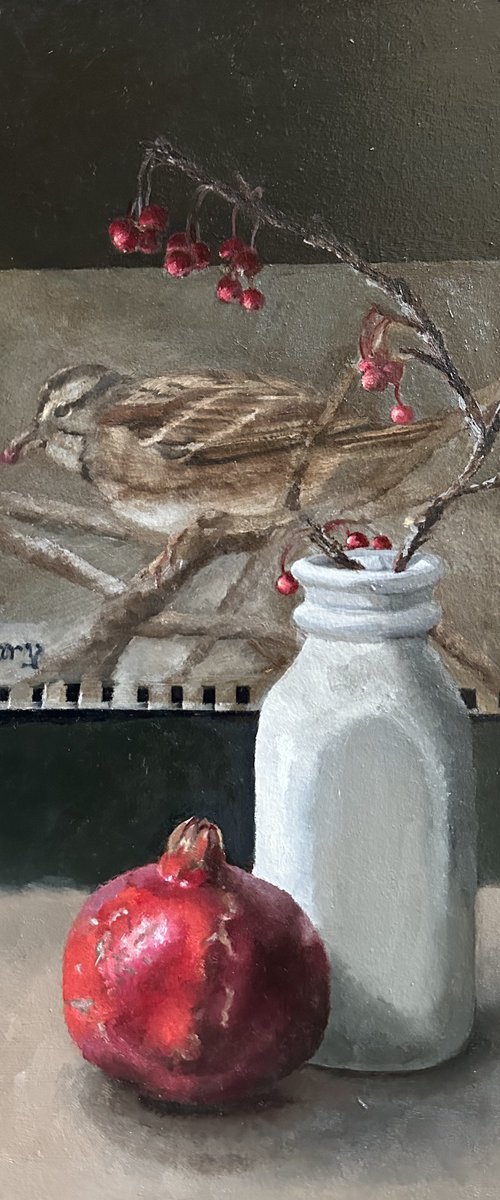 January's Pomegranate Bird by Grace Diehl