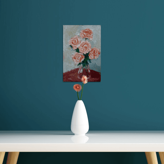 Cream Roses in Vase