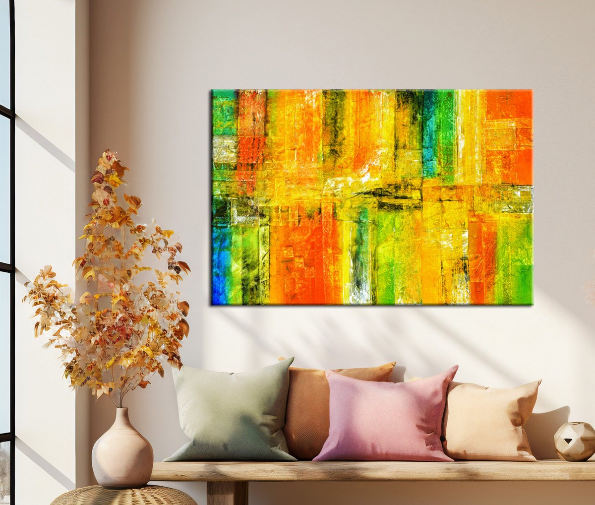 Abstract Acrylic Painting By Andrada Anghel, 36 X 24, Visions Of Earth Xxvii, Original Artwork