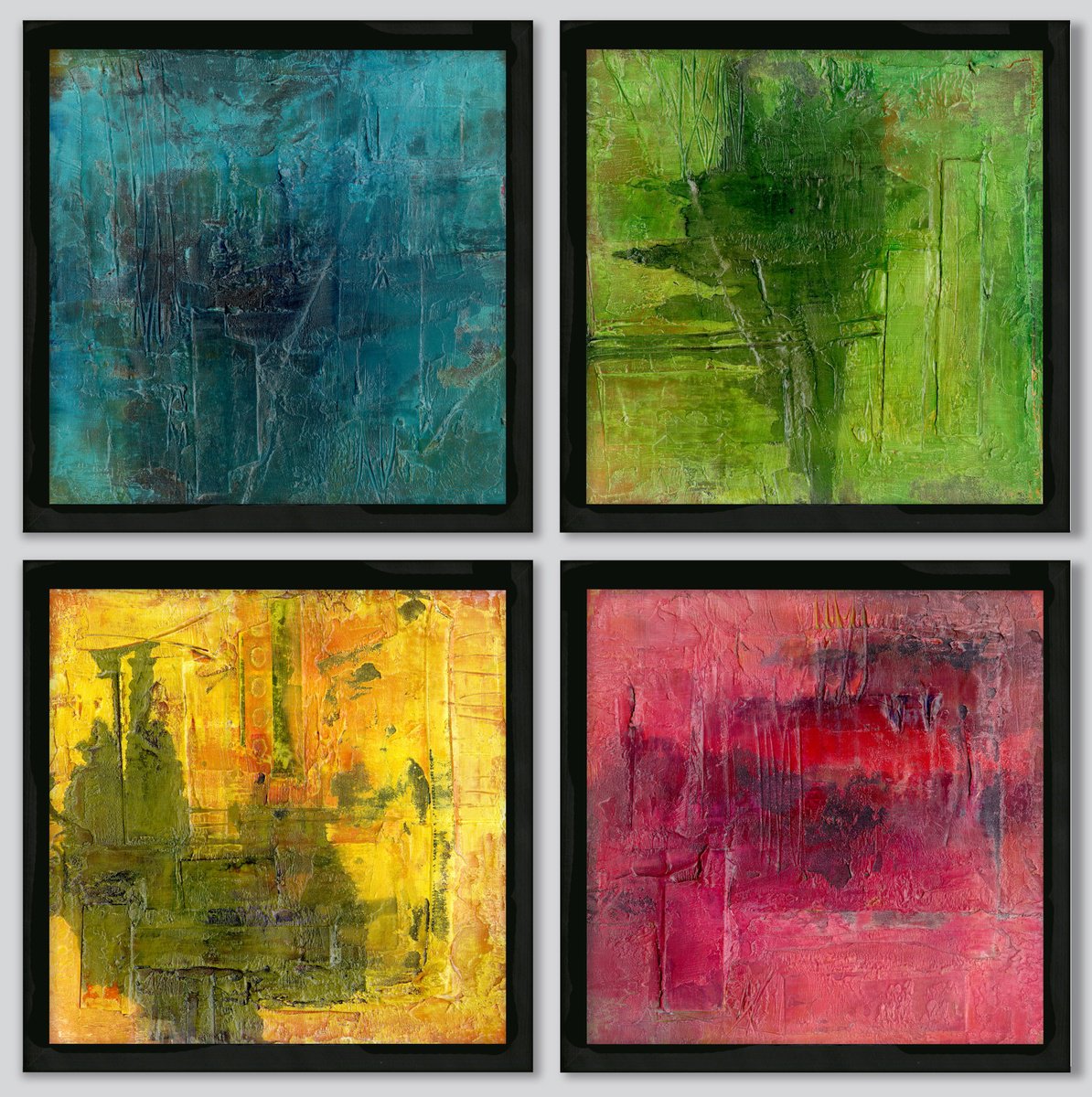 Abstract Painting By Kathy Morton Stanion, 26 X 26", Colorful Songs, Original Artwork