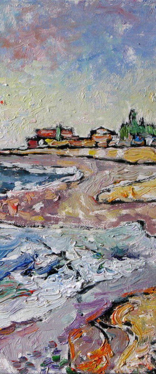 Seashore afternoon. by Nikifor Swiristuhin