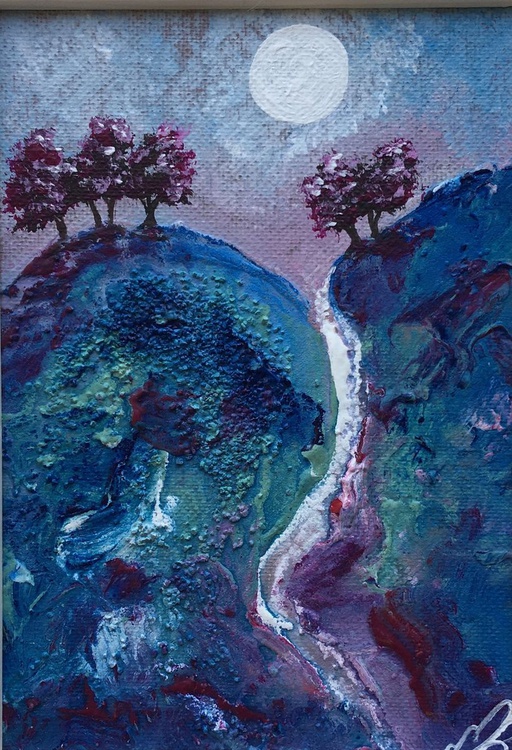 The Waterfall Acrylic Painting By Marja Brown Artfinder