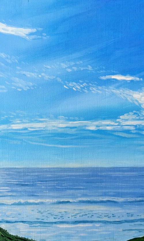 Seascape - 11.75 x 8.25 in by Kitty  Cooper