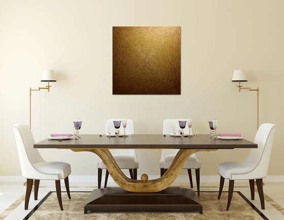 Large square pearly gold gradient