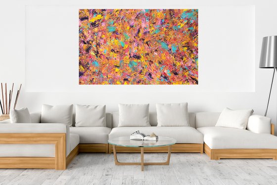 Crazy beautiful Vol. 2 - large  abstract palette knife  painting