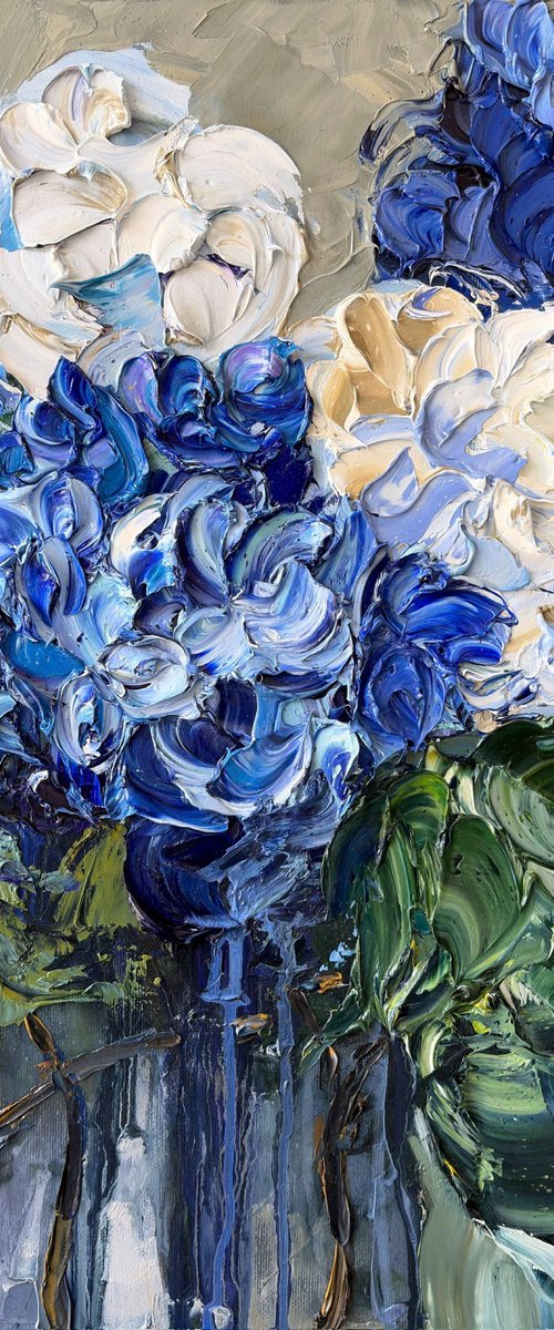 Blue and White Hydrangea II — Floral by Mily Art