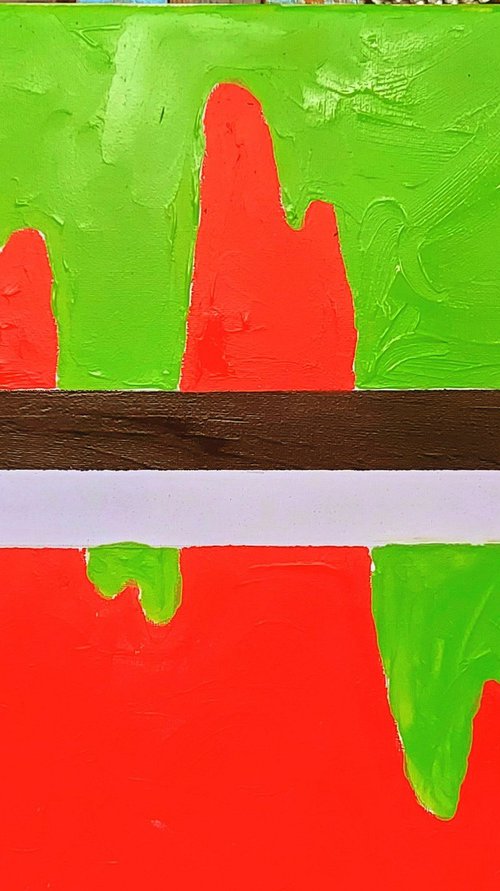 abstract #1 red green by Colin Ross Jack