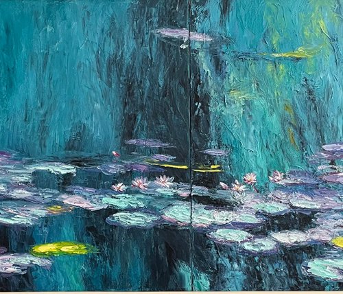 Blue water lilies on the Yen stream by Đạt Nguyễn