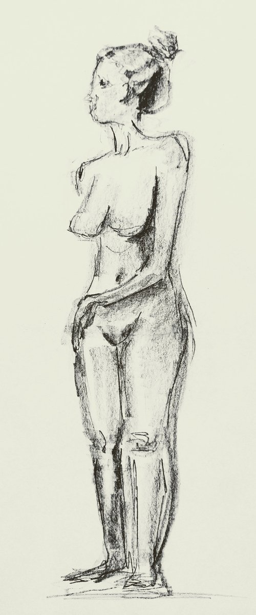 Nude. Original pencil drawing. by Yury Klyan