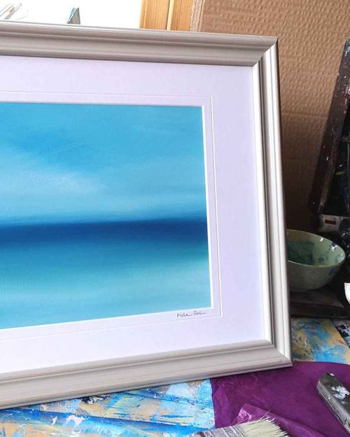 Peaceful Seas - Framed Oil Painting, stunning, gorgeous by Mel Graham