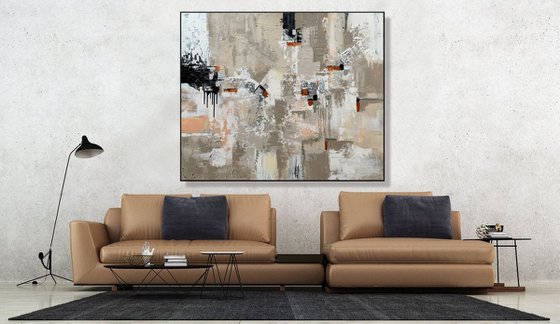 Tranquility - XL LARGE,  TEXTURED ABSTRACT ART – EXPRESSIONS OF ENERGY AND LIGHT. READY TO HANG!