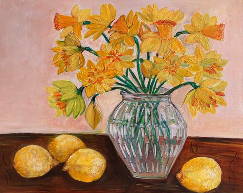 Daffodils and Lemons by Nezabravka Balkanjieva