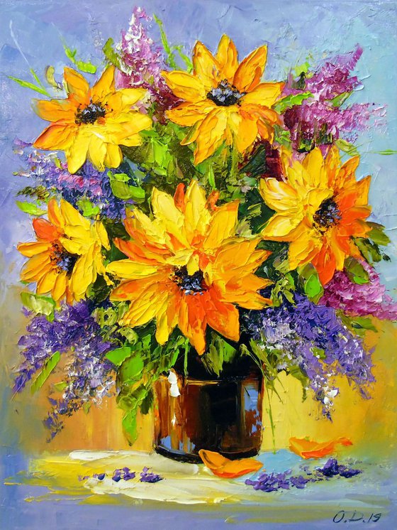 Bouquet of sunflowers