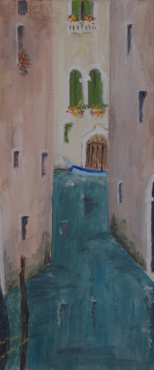 Gondola in a Quiet Canal by Maddalena Pacini