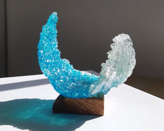 Turquoise glass wave